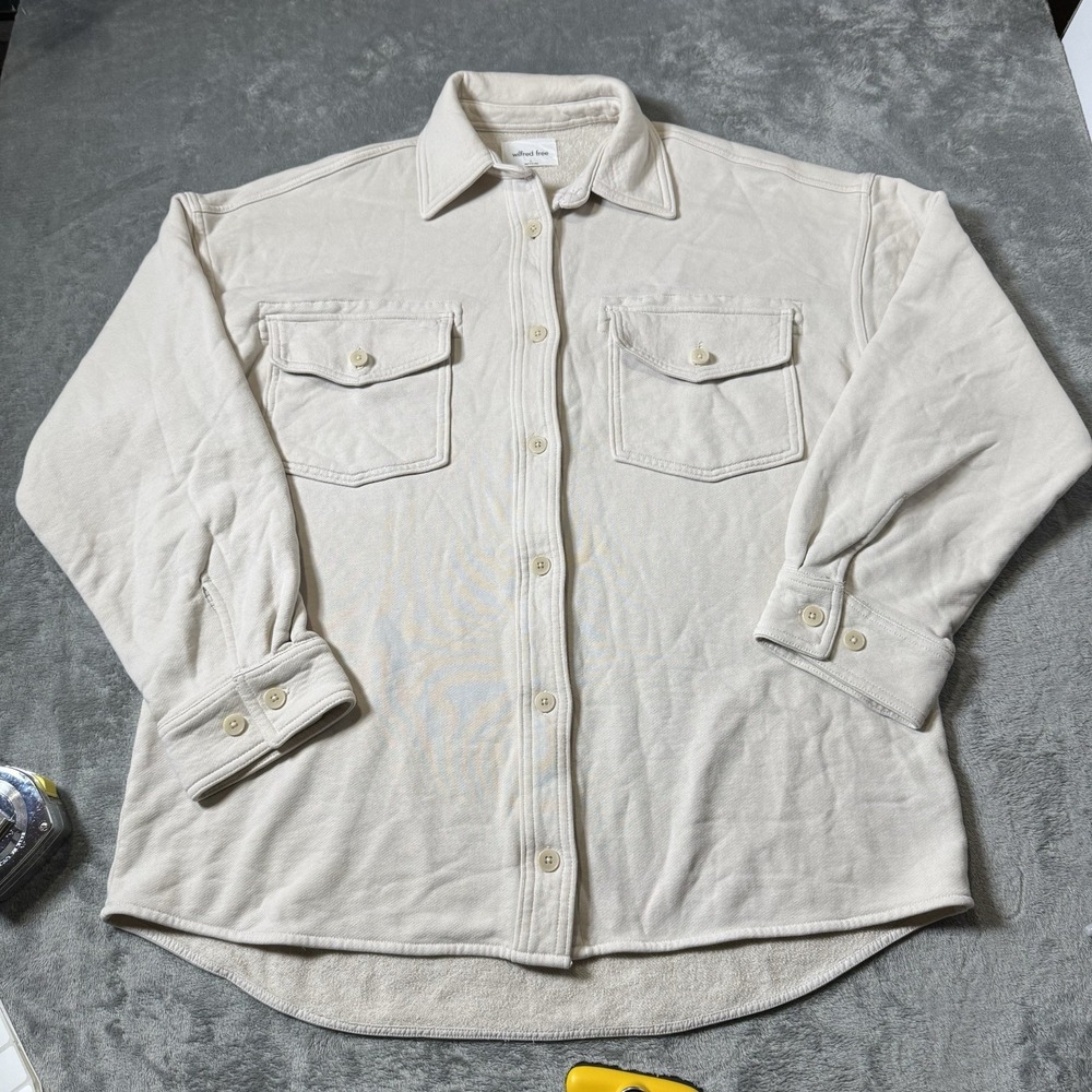 Wilfred Free Aritzia Free Nova Button Shirt Shacket Size Large in Ivory